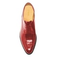 thumbnail image 3 of YDN Women Pointed Toe Lace up Oxford Shoes Comfortable Chunky Block low Heels Work Daily Dress Pumps Size 11 Red, 3 of 3