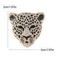 thumbnail image 2 of Unisex Leopards Shaped Brooches Rhinestone Leopard Pin Animal Lapel Pins Office Party Friend Accessories For Women (Gold), 2 of 7