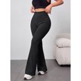 thumbnail image 5 of DENTOYOU Womens Crossover Yoga Pants High Waisted Flare Leggings Tummy Control Bootcut Workout Pants Casual Athletic Leggings Black L, 5 of 8