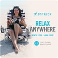 thumbnail image 2 of Ostrich The Deluxe Backpacker Portable Beach Chair with Insulated Cooler Bag, Blue Stripe, 2 of 13