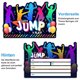 thumbnail image 4 of Tarjetas de invitación para fiesta de salto, 12 tarjetas de invitación de cumpleaños infantiles coloridas con 12 sobres Postal premium de trampolín de salto para niñas y niños, 4 of 8