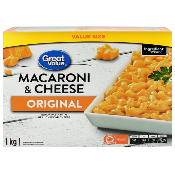 Macaroni au fromage original Great Value Macaroni au fromage Great Value 1kg