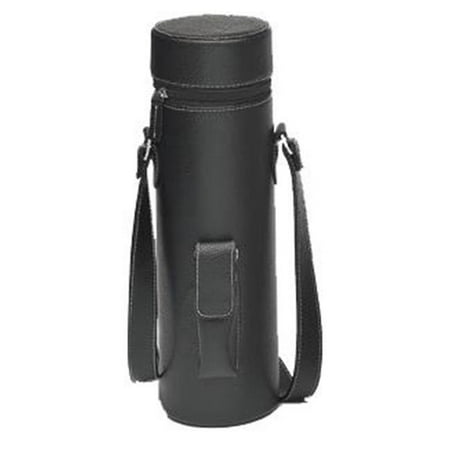 

Picnic Gift 4005-BK Enclave Leather Wine Tote Single Bottle Carrier - Black
