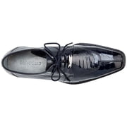 Belvedere Siena Mens Shoes Genuine Ostrich Lace up Navy 1463