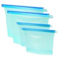 thumbnail image 1 of Bolsas Reutilizables para Almacenamiento de Alimentos, 4 Piezas, Bolsas Reutilizables para Sándwich, Bolsas Reutilizables para Meriendas con Sello Hermético, Stand-Up y a Prueba de Fugas, Adecuadas para Microondas, Nevera, Congelador, Azul Unique Bargains juegos de contenedores de almacenamiento de alimentos, 1 of 6