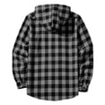 thumbnail image 4 of Horkkom Button Down Shirts for Women Flannel Plaid Print Hoodies Shirts Fall Casual Loose Tops M, 4 of 4