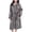 Gray, variant on Yufatyle Womens Striped Hooded Plush Robes Winter Warm Long Bathrobe Soft Comfy Homewear SleepwearBlue PJ