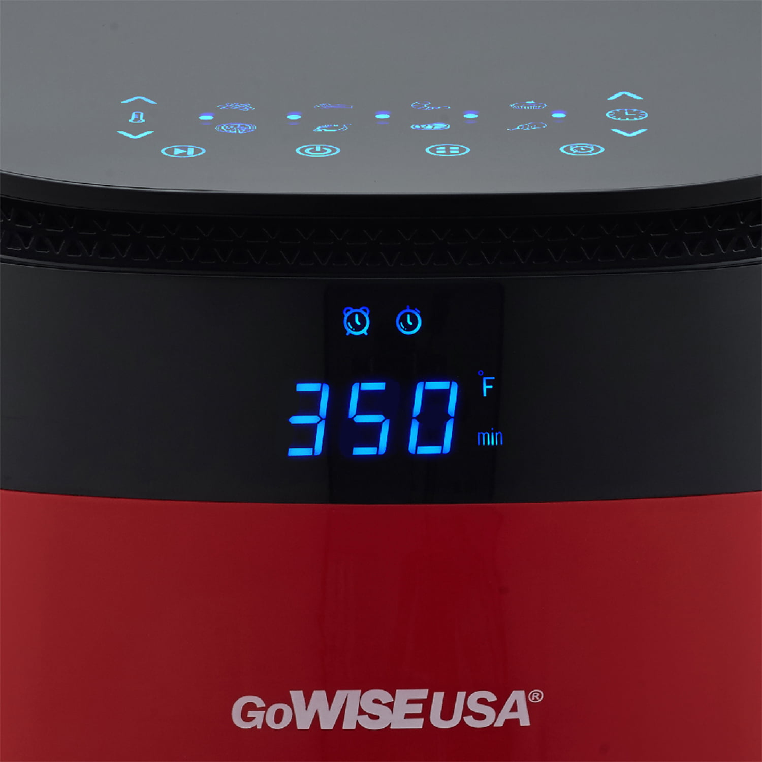 GoWISE USA 8-in-1 5.8 Qt. Chili Red Air Fryer with 6-Piece
