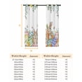 thumbnail image 6 of Spring Easter Blackout Curtains for Bedroom, Rabbits Eggs Botanical Floral Leaf Butterfly Thermal Insulated Kitchen Drapes with Grommets, Light Blocking Window Treatment, 2 Panels 27.5" x 39", 6 of 7