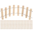 thumbnail image 1 of CTIRCHIU 12Pack Mini Fence Garden Wood Natural Color Home Decoration, 1 of 8