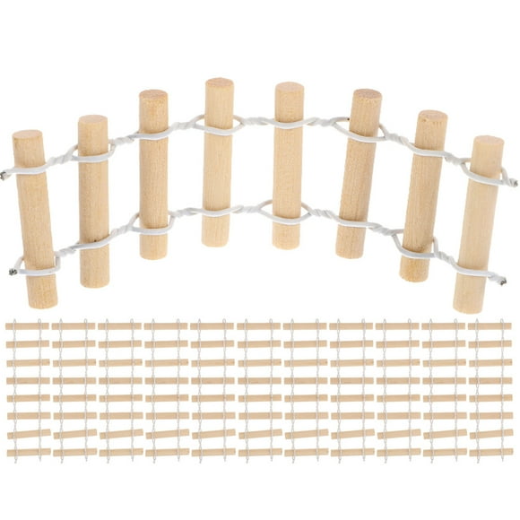 HONMEET 12Pcs Small Garden Fence Wood Compact for Decorative Fencing Outdoor Gardening
