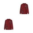 thumbnail image 1 of kurtrusly Elderly Women Knit Sweater Wide Application And Exquisite Workmanship Warm Spring Autumn Sweater red 2Set, 1 of 6