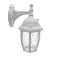 thumbnail image 2 of Maxxima LED Outdoor Wall Light, White w/ Clear Water Glass, Dusk to Dawn Sensor, 580 Lumens, 3000K Warm White, 2 of 5