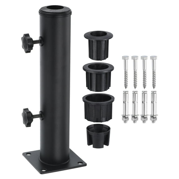 Deck Umbrella Mount Outdoor, 2.16" Diameter Windsock Pole Base Bracket Deck Mount Umbrella Holder