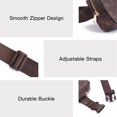 thumbnail image 6 of Leather Belt Bag for Women Fashionable Fanny Packs Cross Body Bag Waist Pack Camel Brown, 6 of 7