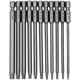 thumbnail image 1 of Juego de 11 puntas de destornillador de cabeza Torx de 100 mm y 1/4 de pulgada con inserto magnético de acero S2, destornillador de cabeza larga Torx T6-T40, 1 of 5