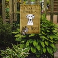 thumbnail image 2 of Caroline's Treasures BB1458GF Dalmatian Spoiled Dog Lives Here Flag Garden Size , Small, multicolor, 2 of 3