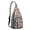 Black-46, variant on Summer Floral Sling Backpack - Tropical Flower and Leaves Design, Lightweight Travel Companion