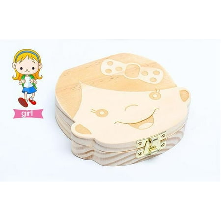 Milk Container For Kids HURRISE Milk Teeth Wooden Tooth Storage Box Organizer For Kids Baby Save 3-6YEARS Creative Boy & Girl ()