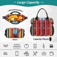 thumbnail image 4 of ALAZA A Guitar on Stripe Insulated Lunch Bag Reusable Tote Box Adjustable Shoulder Strap for Work Picnic, 4 of 6