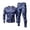 #10-Blue, variant on Men's Compression Long Sleeve Shirt and Leggings Set Running Gym Athletic Base Layer Workout