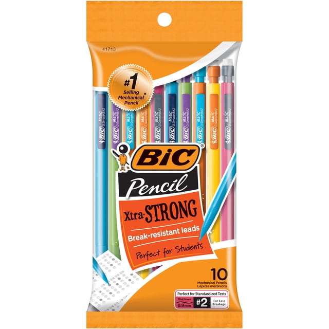 Lápiz mecánico BIC Xtra-Strong Colorido Barril de 0,9 mm, 10 unidades