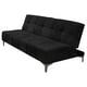 thumbnail image 1 of Sofa Cama Reclinable El Bazar Store New York Terciopelo Negro Futón 3 posiciones Sala, 1 of 7