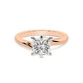 thumbnail image 4 of IGI Certified 2 Carat Princess Shape Lab Grown Diamond Engagement Ring | 14K Rose Gold | Seraphina Twist Prongs Solitaire Diamond Ring | FG-VS1-VS2 Quality Friendly Diamonds, 4 of 6