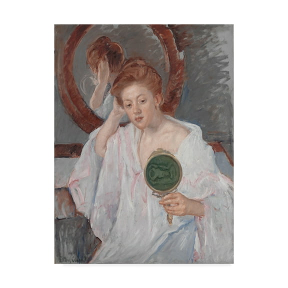 Trademark Fine Art 'Denise At Her Dressing Table' Canvas Art by Mary Stevenson Cassatt