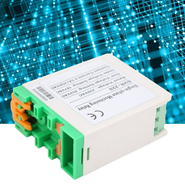 Relé de monitoreo de voltaje, SVR‑220 Monitoreo de voltaje monofásico Dispositivo de protección de voltaje Protector de sobretensión y subtensión Características mejoradas Jadeshay A