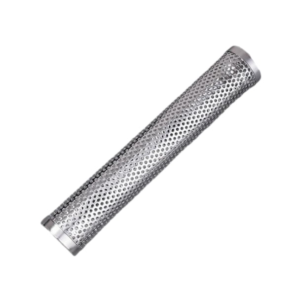 Ahumador de tubo, caja de ahumado, ahumador cilíndrico portátil para barbacoa, de acero inoxidable de 12 pulgadas agujero redondo