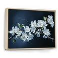 thumbnail image 2 of Designart "Apple Blossom Monochromatic gracefulness VI" Apple Blossom Floater Framed Wall Art Print, 2 of 7