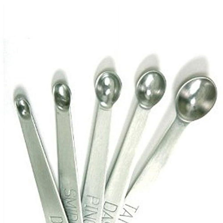 Norpro Mini Stainless Steel Measuring Spoons Set of 5 (Tad Dash Pinch Smidgen and Drop)