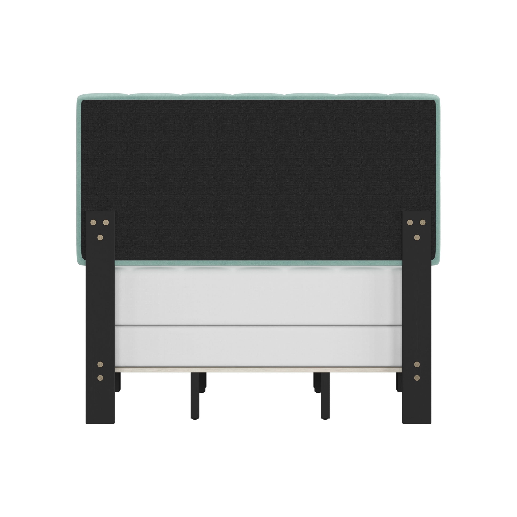 Reece Channel Stitched Upholstered Full Bed, Caribbean Green, by Hillsdale Living Essentials