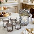 thumbnail image 2 of Sentmoon Drink Pitcher Lemonade Pitcher Wavy Patterned Large Capacity Refrigerator Jug Plastic Transparent Cup Set and Cold Brew, 2 of 7
