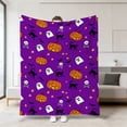 thumbnail image 5 of Halloween Blanket 78.7x59.1in Lightweight Flannel Throw Ghost Print for Sofa Couch Decor by OVFUIZ, 5 of 8