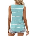 thumbnail image 4 of ZQUUVOU Tank Top For Women Summer Casual Printed Sleeve V Neck Top (Light Blue,S), 4 of 6