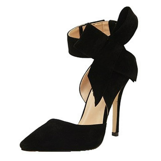 Ladies Sandals Heels Fashion Side Bow Design Pointed Toe Stilettos for Women