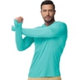 thumbnail image 2 of czcpp-Men's UPF 50+ Sun Protection UV Shirt Hoodie Quick Dry Long Sleeve Plain Rash Guard Fishing Swim T-Shirts, 2 of 4