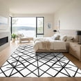thumbnail image 3 of ODIKA 3'x5' Machine Washable Non-Slip Area Rug, Geometric White High Traffic Rug, White, 1103102, 3 of 7