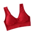thumbnail image 2 of YWDJ Lounge Bras for Women Comfort Pullover Comfy Bras Wireless Lounge Bras Wide Strap Full Coverage Push up Wrap Comfortable Bras Padded Plus Size Comfort Bras Bras Wine 3XL, 2 of 3