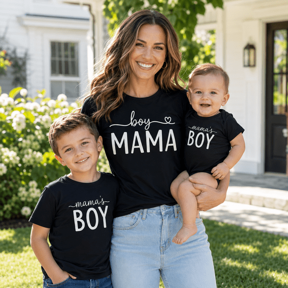 Boy Mama Matching Shirts, Mama's Boy Family Matching Outfit, Boy Mom Shirt, Mother Son Tee, Mother's Day Birthday Gift