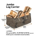 thumbnail image 2 of Classic Accessories Ravenna Jumbo Fireplace Firewood Log Carrier, Dark Taupe, 2 of 12