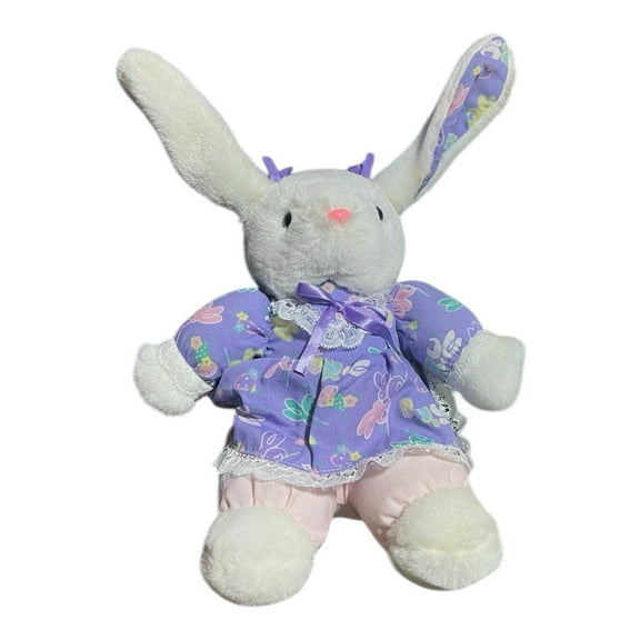 NEW Hartin International White Bunny Rabbit Plush Purple Cotton Shirt Pink Pants