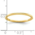 thumbnail image 4 of 14K Yellow Gold 1.2mm Criss-Cross Pattern Stackable Band (Size 6.5) Made In United States stk20-120y-6.5, 4 of 5