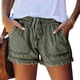 thumbnail image 4 of Pantalones cortos con dobladillo con borlas para mujer Pantalones cortos con cordón para mujer Pantalones cortos con cintura elástica para mujer Pantalones cortos casuales para ANGGREK Otros, 4 of 5