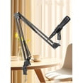 thumbnail image 4 of Boom Arm Microphone Mic Stand for Blue Yeti, HyperX QuadCast SoloCast, Snowball, Fifine and Other Microphones, Black, 4 of 11