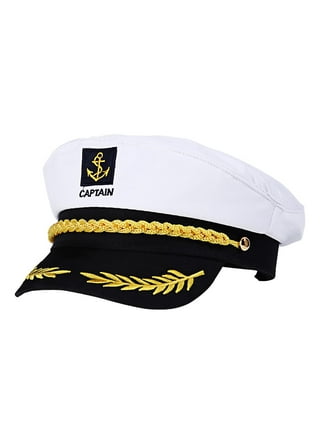 Hat Captain Sailor Hats Costume Navy Cap Yacht Boat Party Captains Boating  Ship Men Accessories Women Sailors Admiral 