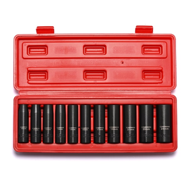 TEKTON 17-Piece Metric 1/2-in Drive Set 12-point Impact Socket Set TEKTON 17-Piece Metric 1/2-in Drive Set 12-point Impact Socket Set