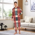 thumbnail image 6 of FORMRS Onesies Pajama for Adults Unisex Hoodie Winter Jumpsuit One Piece Sleepwear, Sizes S-2XL, Vibrant Red Tartan Pattern, 6 of 7